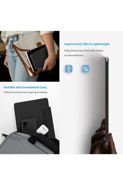 Aookay Magnetic Case for iPad Mini 7 (A17 Pro) / Mini 6, 8.3-inch, Supports Apple Pencil 2 (Black)