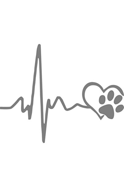 Oracal "I love pet" car sticker, 20x4cm, grey