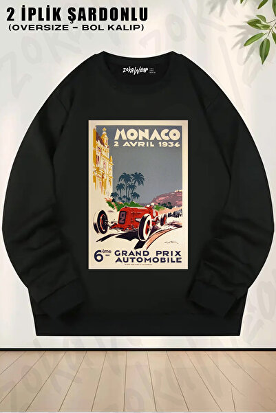 ZOKAWEAR Poster vintage unisex Loose Fit F1 cu imprimeu Design supradimension...