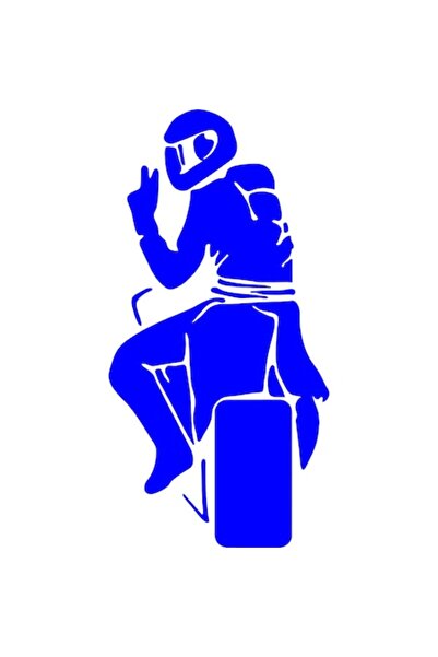 Oracal Car sticker "Biker peace", 18x9cm, blue