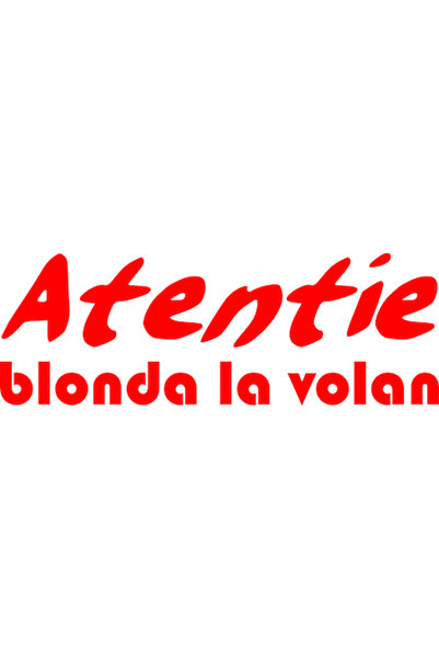 Oracal Car sticker "Beware blonde at the wheel", 17x5.8 cm, red