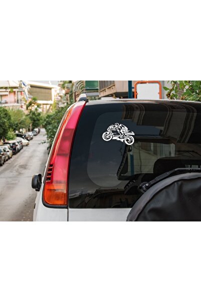 Oracal Car sticker "Motor wheelie", 20x18 cm, white