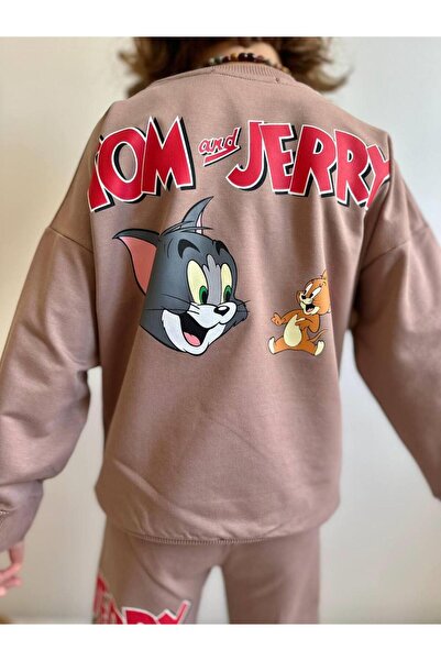 RAPAPA Boy's Printed Bottom Top Mink Tracksuit Set - 4053