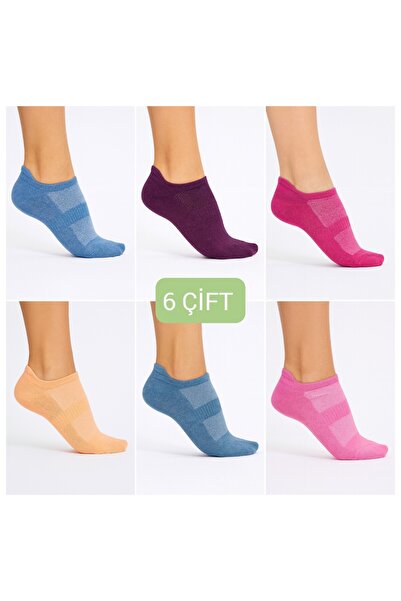 Özpek Giyim Women's Mesh Colorful Booties Socks - 6-12 Pairs