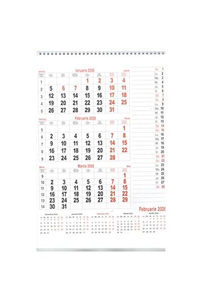 O-PRESS Calendar triptic cu cursor, A3,