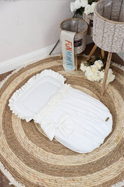 Fun Moment Newborn swaddle wrap with luxurious lace and cotton interior