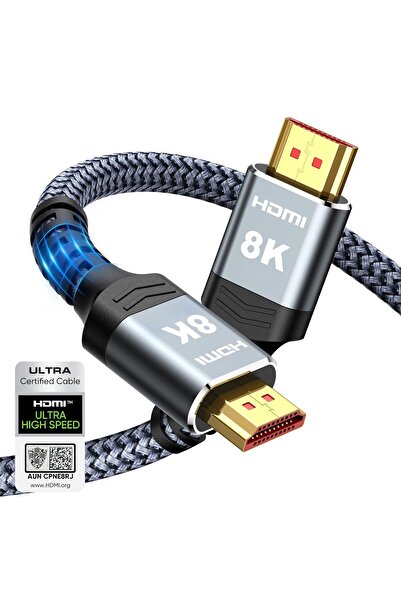 007 كابل HDMI من Meking Tech مضفر بدقة 8K وسرعة 48 جيجابت في الثانية، بطول 2 ...
