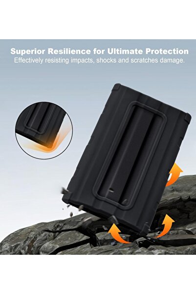 Lacdo Silicone Carrying Case for Samsung T7 Shield Portable SSD (1/2/4TB) with Lanyard, Black