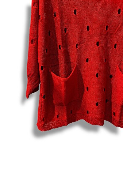 SUMEF Γυναικεία πλεκτή μπλούζα Mercerized oversized – Τυπικό μέγεθος (ταιριάζει στους μεγέθους 38-48) – Κομψό και άνετο καλοκαιρινό πουλόβερ