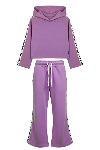 Colorinas Σετ αθλητικής φόρμας Activepop με λεπτομέρεια με ρίγες χωρίς σχέδιο με 3 νήματα