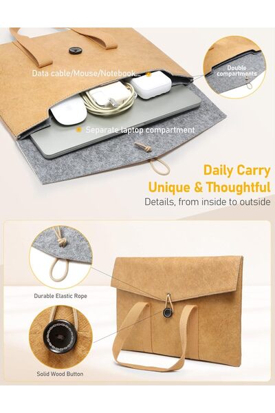 AZONEE 14 Inch Laptop Sleeve, Slim Case for MacBook Pro 14, Dell XPS, HP