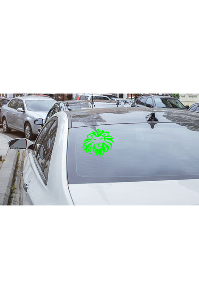 Oracal "Lion" car sticker, 17x17 cm, green