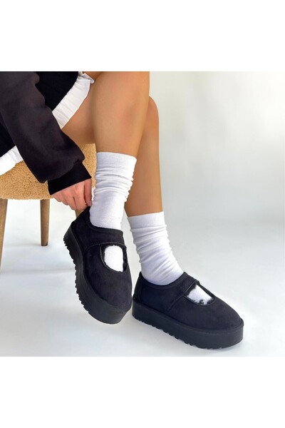 BESKAR Μπότες Carren Μαύρες από καστόρι