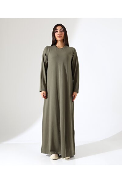 Fi'l Arz Fashion Women's Wool Viscose Long Plus Size Dress