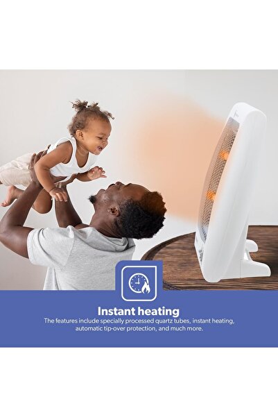 Geepas GQH28522 800W Quartz Heater with 2 Heating Power, White