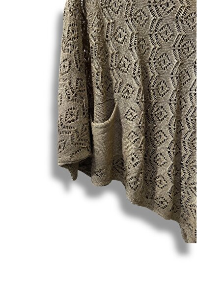 SUMEF Γυναικεία Mercerized δαντελωτή πλέξη Ασύμμετρη Πλεκτή Μπλούζα – Τυπικό μέγεθος (38-48 Συμβατό)