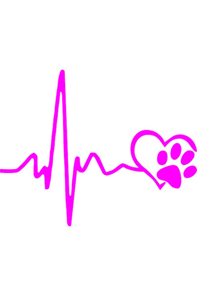 Oracal Car sticker "I love pet", 20x4cm, pink