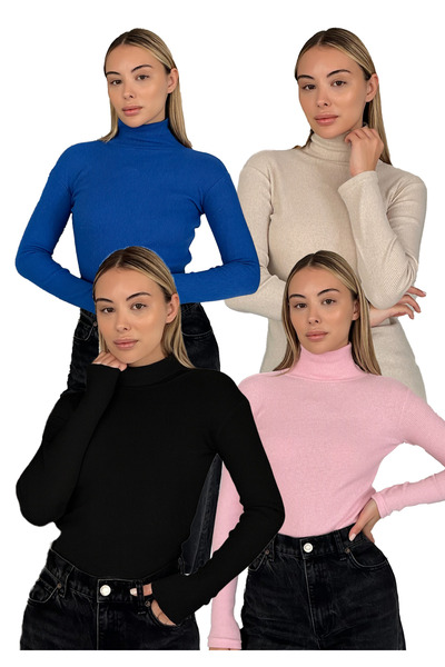 RDK Giyim طقم سترة قطنية برقبة عالية للجنسين مكون من 4- قطع - أزرق بلون الكوب...