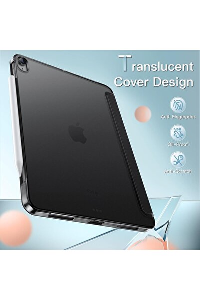 JETech Case for iPad Air 13-Inch M3/M2 (2025/2024) - Slim Hard Back Shell Smart Cover (Black)
