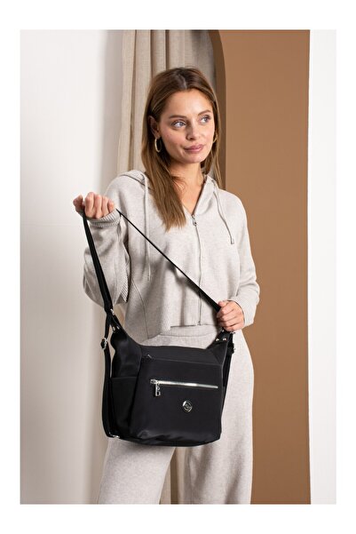 Sanmorris Kadın 4 Bölmeli Suni Yumuşak Deri Omuz ve Sırt Çantası 1436