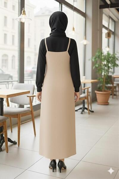 ECEYLÜL MODA Μαύρο μαντίλι με κορδόνια (Μόδα τάση για φορέματα με μακρύ μήκος)