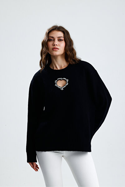 jöns since 1997 Pulover tricotat elegant pentru femei, cu decupaj inimă de pi...