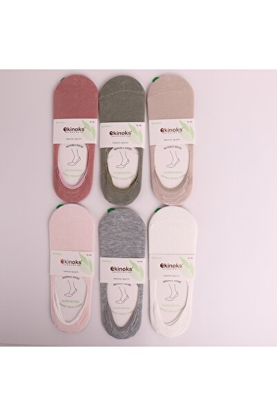 DRESSY LIFE Pachet de 6 șosete pentru femei din bambus spălat fără cusături șosete balerină