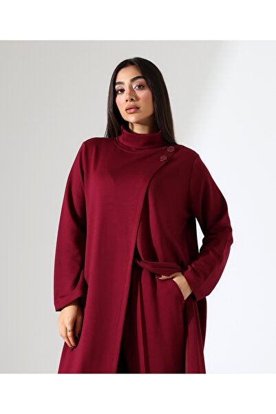 Fi'l Arz Fashion Women's Asymmetrical High Neck Two-Piece Set