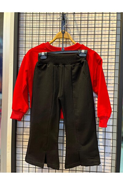 NURTOPU Girls' Suit Top and Bottom Set Transitional 2-Thread Thread-Free Full Elastic and High-Quality Cotton Fabric Inside