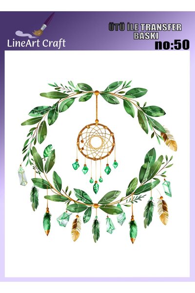 LİNEART Dream Catcher Pattern N: 50 Fabric Transfer Paper 20*20
