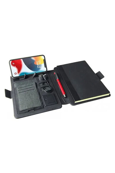zeravent Wifi 8.000 Mah Power Bankli 3A Hızlı Sarjlı Organizer Premium Defter