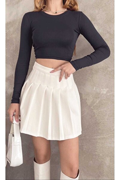 SmallTouch قميص قصير بأكمام طويلة من قماش المودال