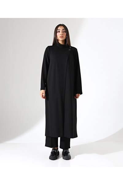 Fi'l Arz Fashion Women's Asymmetrical High Neck Two-Piece Set