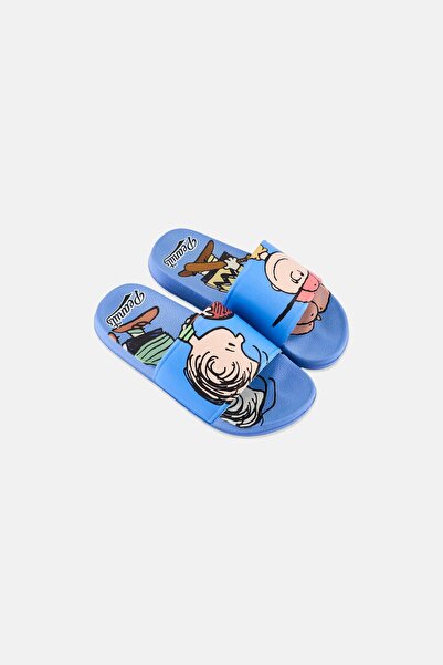 PEANUTS Kids Boy Graphic Print Slides, Blue
