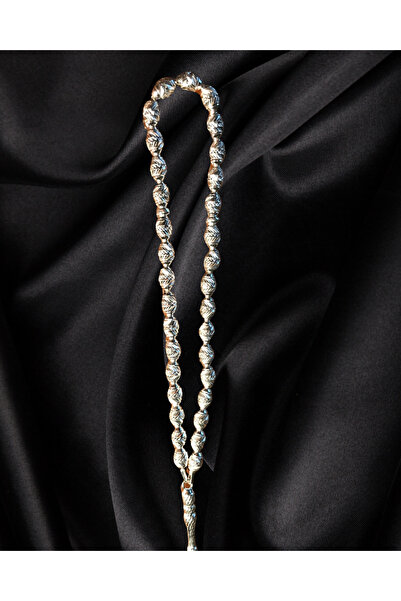 Erbab i Kehribar KALEM İŞÇİLİKLİ TAMAMEN GÜMÜŞ TESBİH