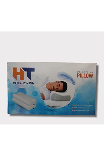 H&T وسادة دعم الرقبة العظمية من إسفنج الذاكرة HT مع غطاء مخملي قابل للإزالة و...