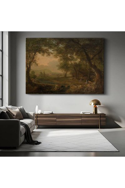 gurbaart Claude Lorrain Pastoral Kırsal Peyzaj Manzarası Kanvas Modern Sanat ...