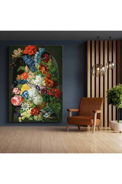 TosbArt Jan van Os Renkli Çiçek Sanat Kompozisyonu Kanvas Tablo Sanat Tablosu...