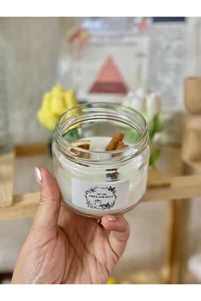 CS KOKU Doğal %100 soya wax vicks tarçın karanfil hediyelik mum