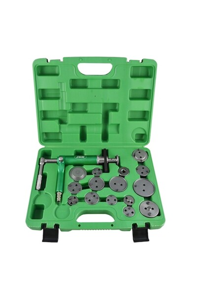 JBM Presă pneumatică pentru pistoane de frână și set de 15 adaptoare