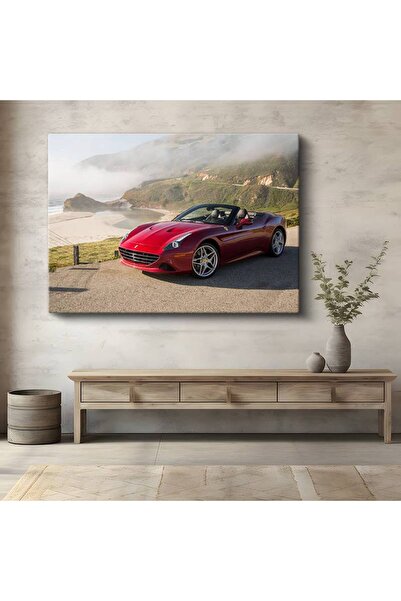 Generic Brand Pictură pe pânză roșie Ferrari California T, Pictură pe pânză c...