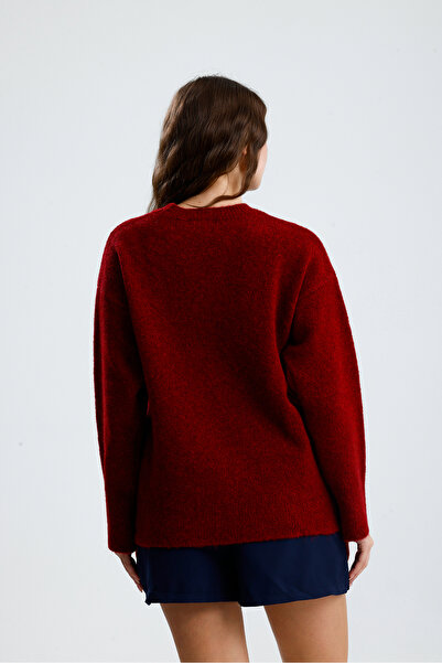 jöns since 1997 Women's Two-Color Wide-Centred Argyle Knitwear Sweater