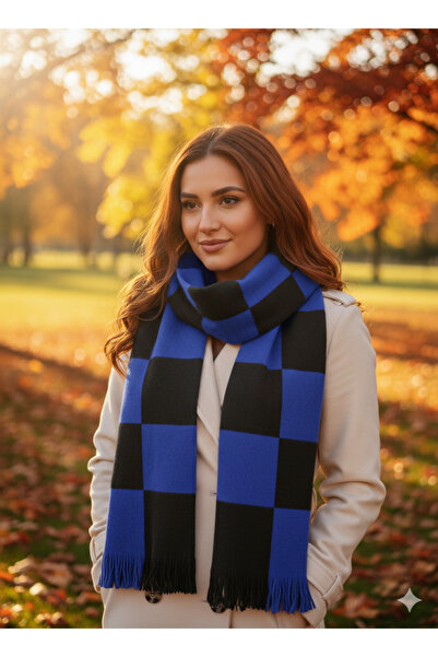 ARMİZA Eșarfă de iarnă din acril cu textura moale cu model în carouri.