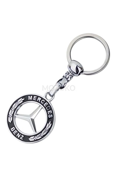 MOZOKO Позолочений металевий брелок для ключів з логотипом Mercedes-Benz, дво...