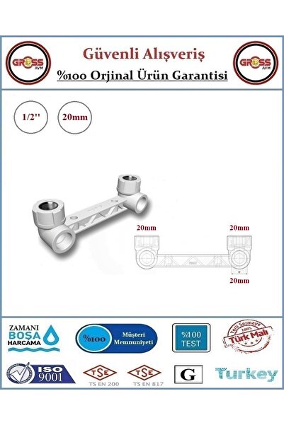 FIRAT PPRC Batarya Bağlantı Şablonu - 20mm - 1/2''