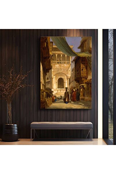 gurbaart David Roberts Kahire Tarihi Sokağı Kanvas Elegant Tablo Sanat Elegan...