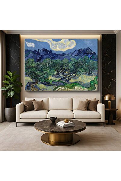 Genel Markalar Vincent van Gogh Zeytin Ağaçları Akdeniz Doğası Kanvas Tablo D...