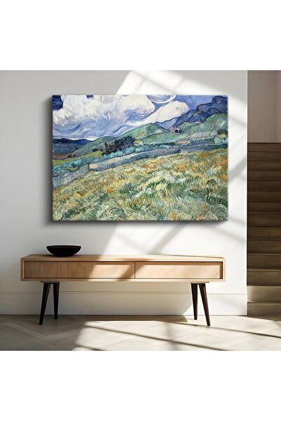 TosbArt Vincent van Gogh Buğday Tarlası Dağ Manzarası Kanvas Tablo Sanat Tabl...