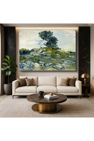 TosbArt Vincent van Gogh Kayalık Doğa Manzarası Kanvas Tablo Sanat Tablosu Re...