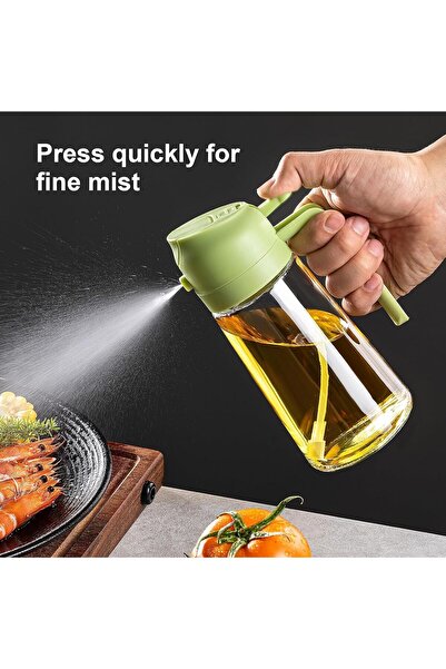 RELAXY 470ml Oil Dispenser Bottle for Kitchen - 2 in 1 Olive Oil Dispenser and Oil Sprayer